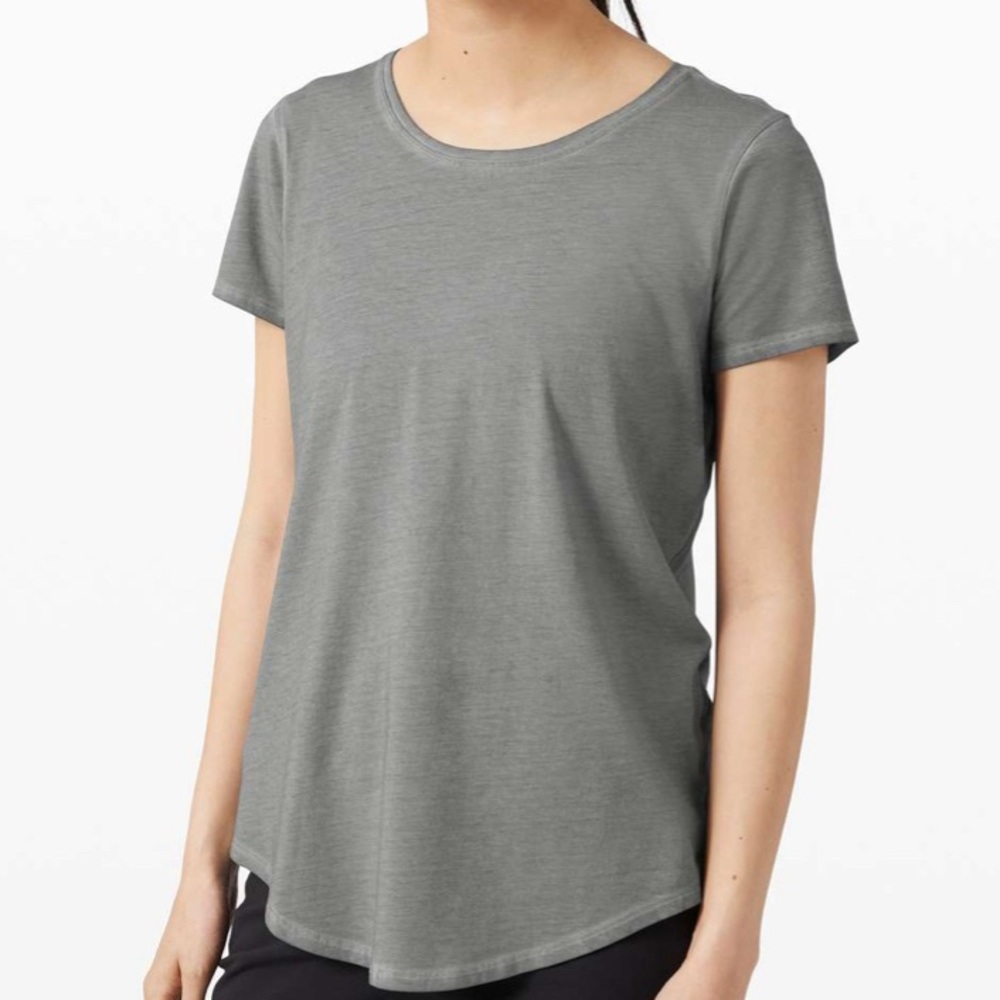 Lululemon Love Crew Fade Washed Asphalt Grey Tee t shirt size 6